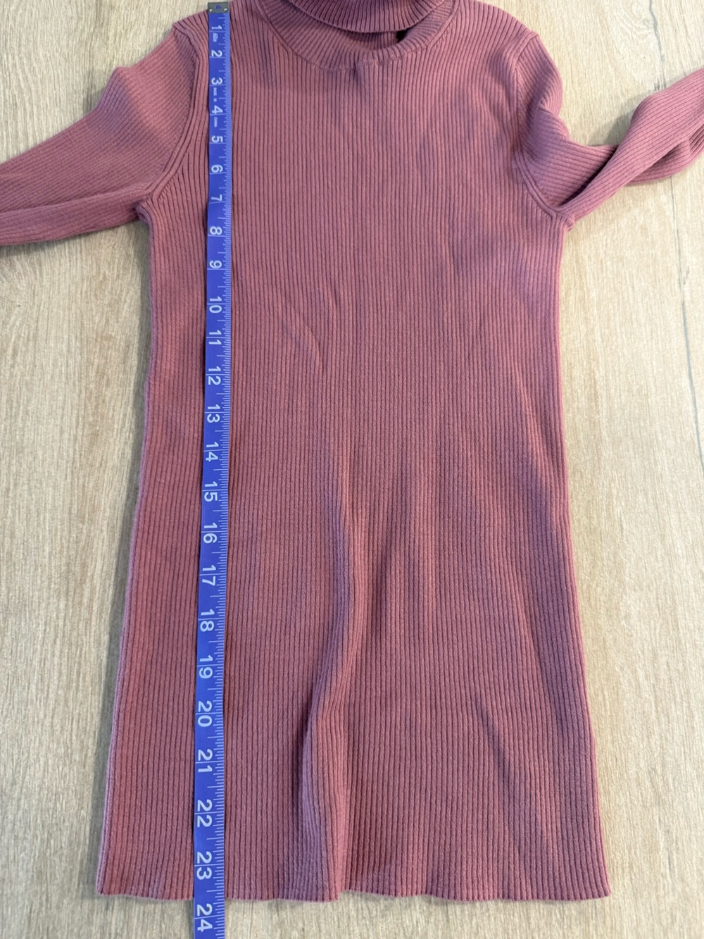 Aritzia Babaton Compel Turtleneck Sweater Red Willow Mauve Pink Ribbed S New - Picture 10 of 11